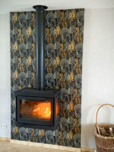 Barbas Box Panorama 55 Pose d'un poêle à bois suspendu